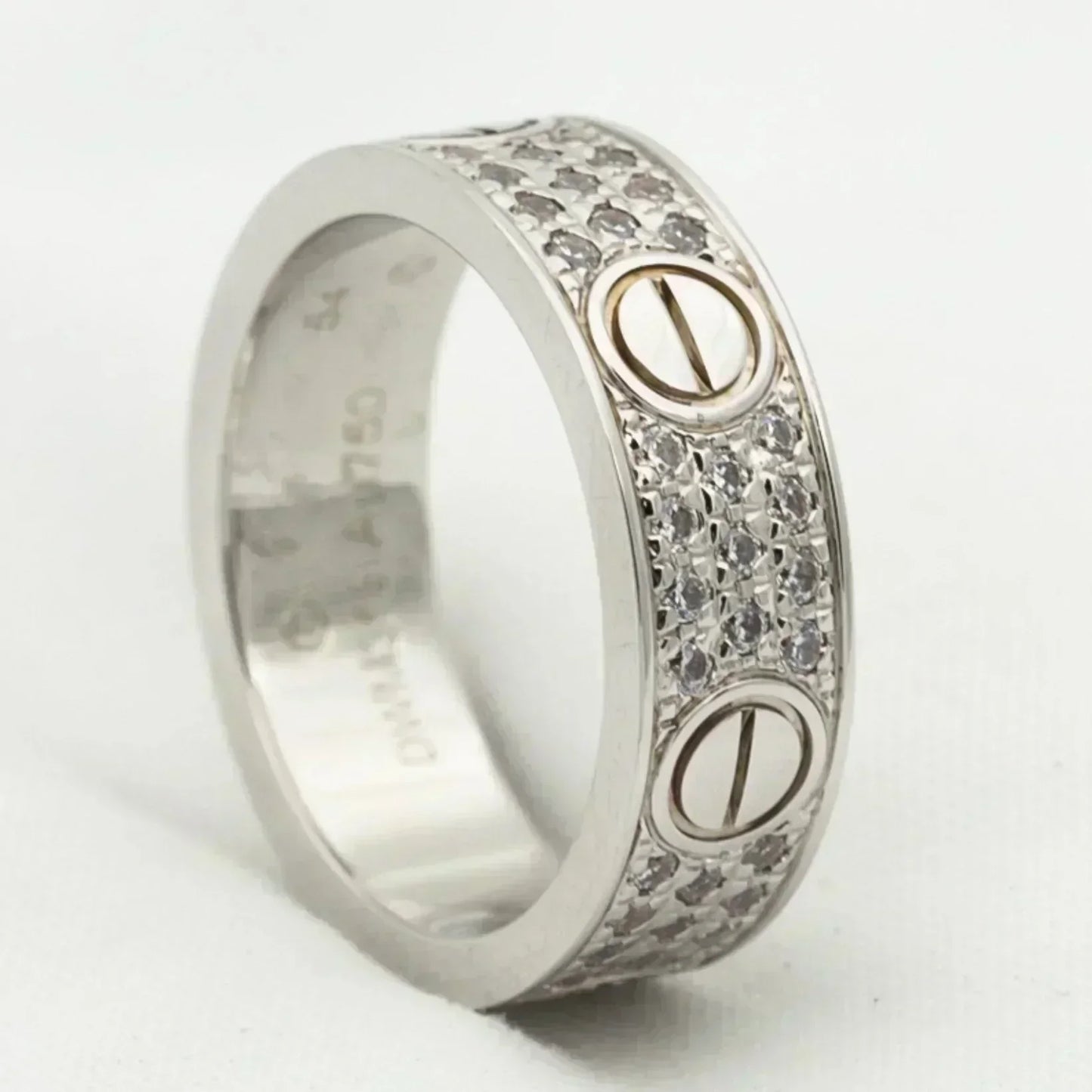 [Love Lucky] Liebesring 5,5 mm Diamanten gepflastert