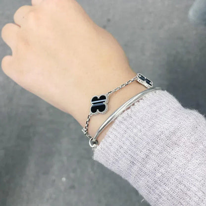 [LoveLucky] Clover 5-Motif & LOVE Unlimited Bracelet Set