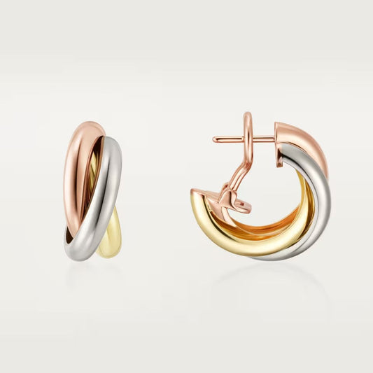 [Love Lucky]TRINITY ON DIAMOND CLASSIC EARRINGS