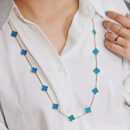 [Love Lucky]CLOVER 20 MOTIFS TURQUOISE GOLD