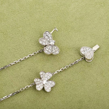 [Love Lucky]COLLIER FRIVOLE 9 FLEURS ARGENT