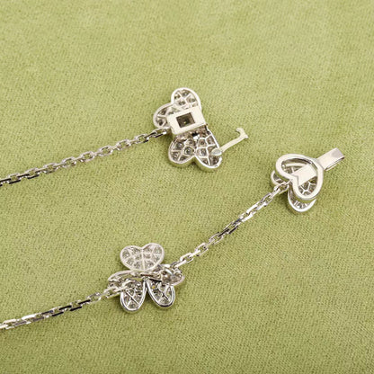 [Love Lucky]COLLIER FRIVOLE 9 FLEURS ARGENT