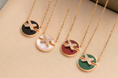 [Love Lucky]COLLIER DIAMANT EN OR ROSE