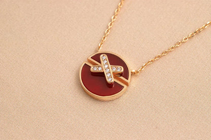 [Love Lucky]COLLIER DIAMANT EN OR ROSE