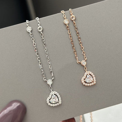 [Love Lucky]COLLAR DE DIAMANTES CORAZÓN DE ALEGRÍA