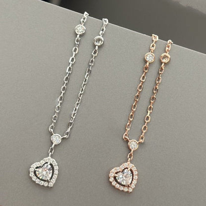[Love Lucky]COLLAR DE DIAMANTES CORAZÓN DE ALEGRÍA