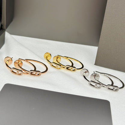 [Love Lucky]CREOLES MOVE UNO PM DIAMOND EARRINGS