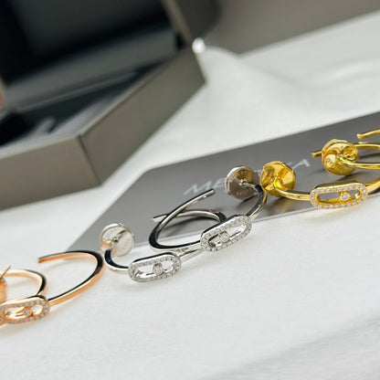 [Love Lucky]CREOLES MOVE UNO PM DIAMOND EARRINGS