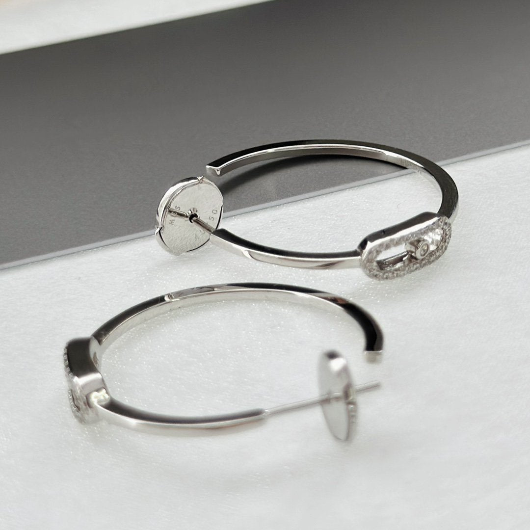 [Love Lucky]CREOLES MOVE UNO PM DIAMOND EARRINGS