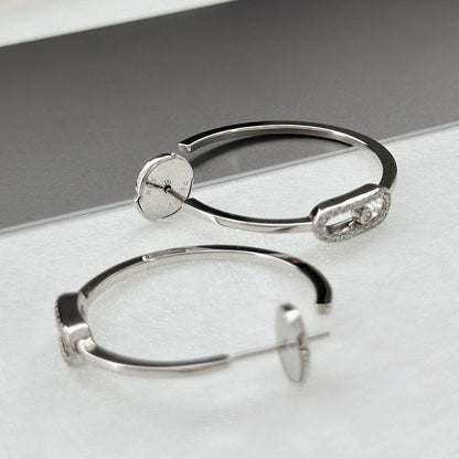 [Love Lucky]CREOLES MOVE UNO PM DIAMOND EARRINGS