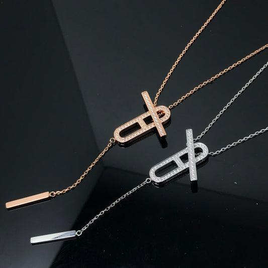 [Love Lucky]HM NECKLACE PLATINUM ROSE GOLD DIAMOND