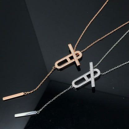 [Love Lucky]HM NECKLACE PLATINUM ROSE GOLD DIAMOND