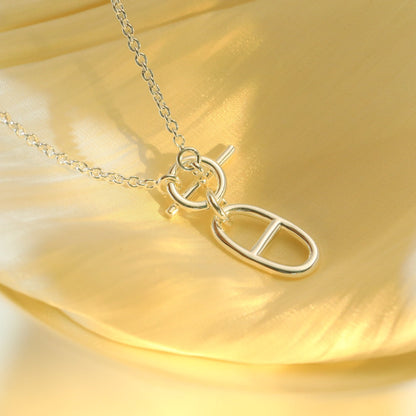 [Love Lucky]COLLANA CON PENDENTE CHAINE D'ANCRE HM IN ARGENTO STERLING