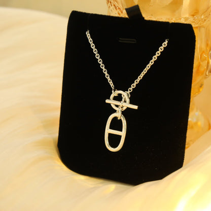 [Love Lucky]COLLANA CON PENDENTE CHAINE D'ANCRE HM IN ARGENTO STERLING
