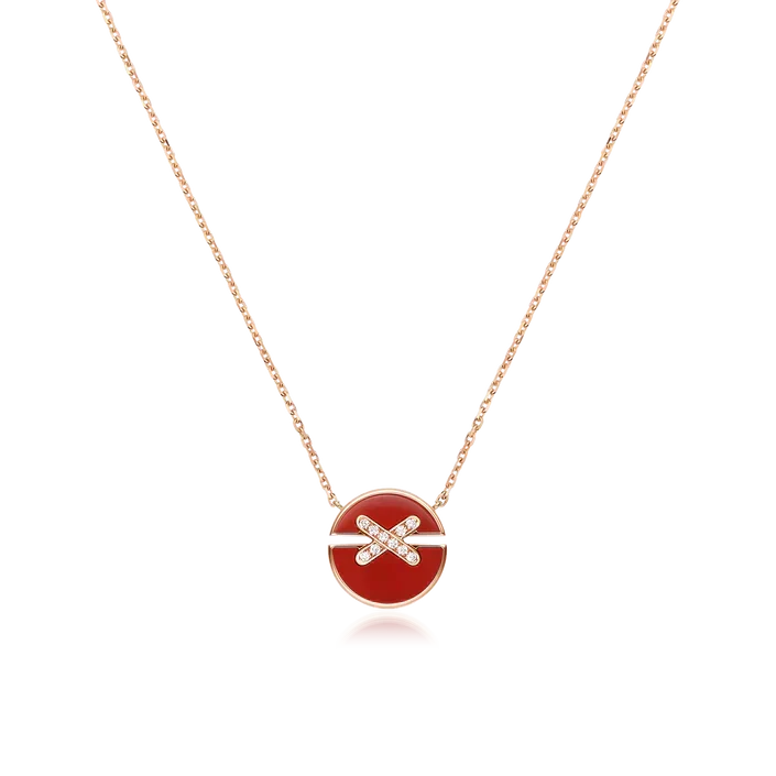 [Love Lucky]COLLIER DIAMANT EN OR ROSE