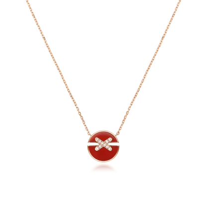 [Love Lucky]COLLIER DIAMANT EN OR ROSE