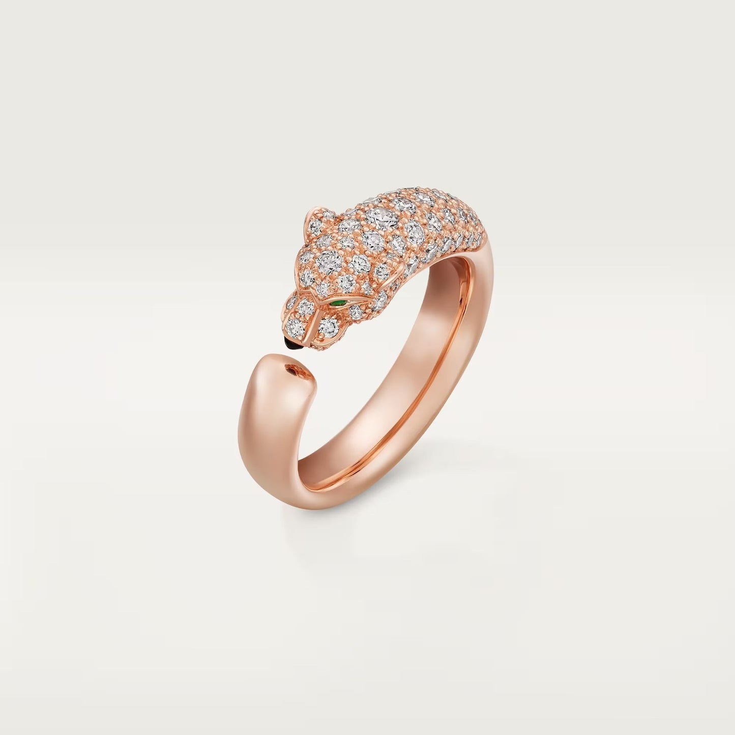[Love Lucky]PANTHERE HALF DIAMOND SMALL RING