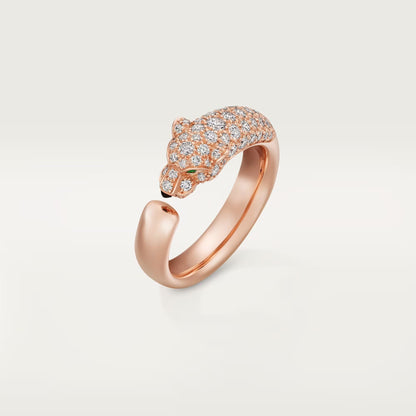 [Love Lucky]PANTHERE HALF DIAMOND SMALL RING