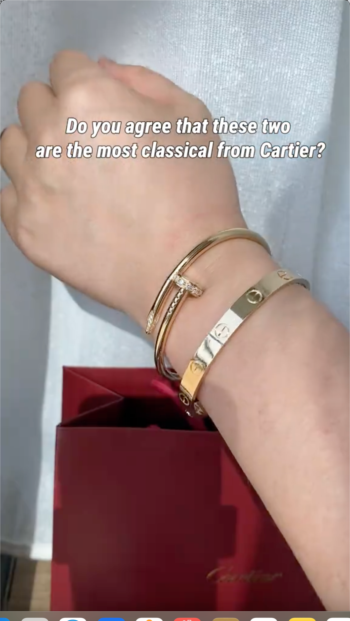 [LoveLucky] LOVE Classic & JUSTE Diamond Bracelet Stack Set