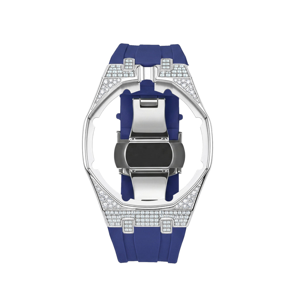 Royal Oak Pop exclusivo con caja de acero, diamantes (moissanita) y correa de silicona