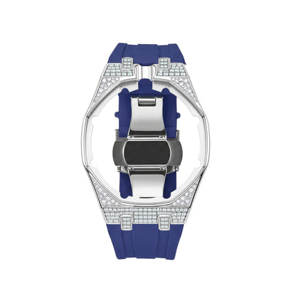 Royal Oak Pop exclusivo con caja de acero, diamantes (moissanita) y correa de silicona
