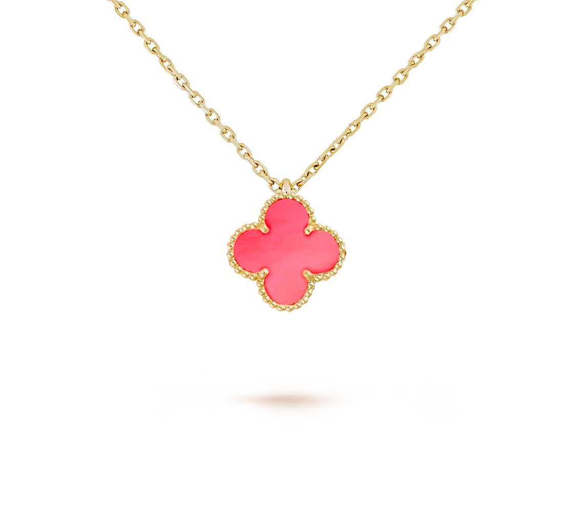 [Love Lucky] COLLEZIONE COLLANA CLOVER MINI 9.5MM IN CORNIOLA
