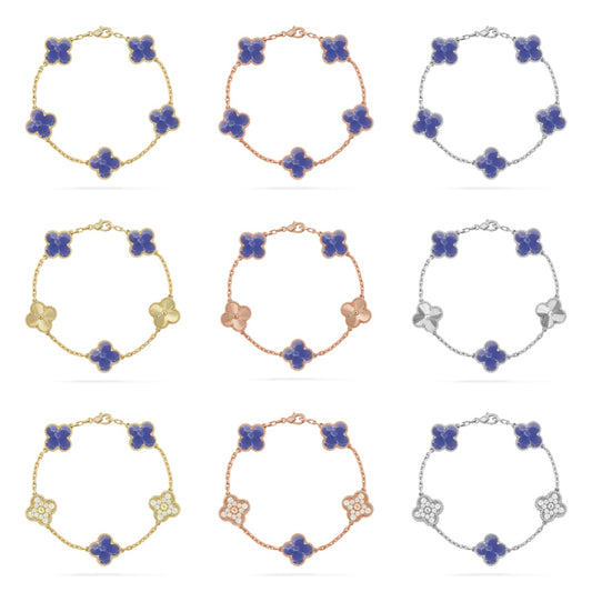 [Love Lucky]CLOVER 5 MOTIF BLUE VEINS BRACELET COLLECTION