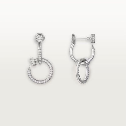 [Love Lucky]JUSTE FULL DIAMOND DOUBLE EARRINGS