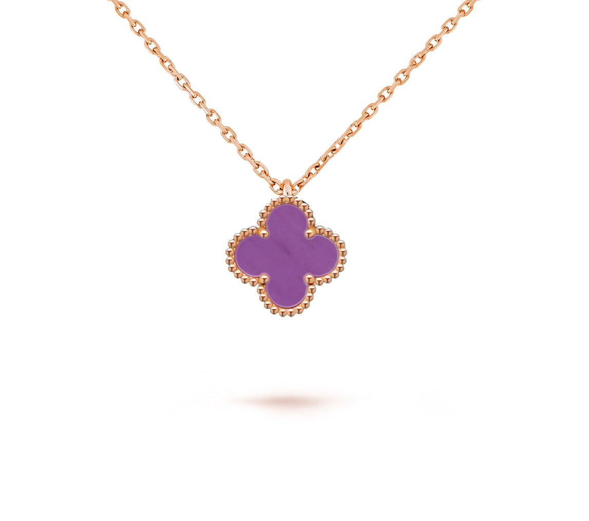 [Love Lucky] COLLEZIONE COLLANA CLOVER MINI 9.5MM IN CORNIOLA