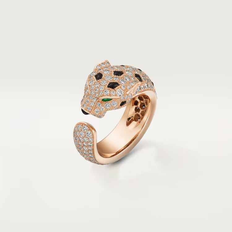 [Love Lucky]PANTHERE SPOTTED FULL DIAMOND MEDIUM RING