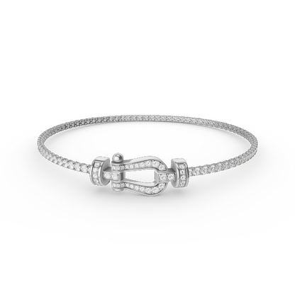[Love Lucky]BRACELET TENNIS DIAMANT FER À CHEVAL FORCE