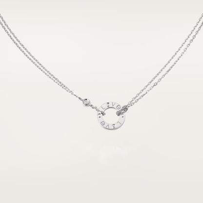 [Love Lucky]LOVE NECKLACE 16MM 2 DIAMONDS