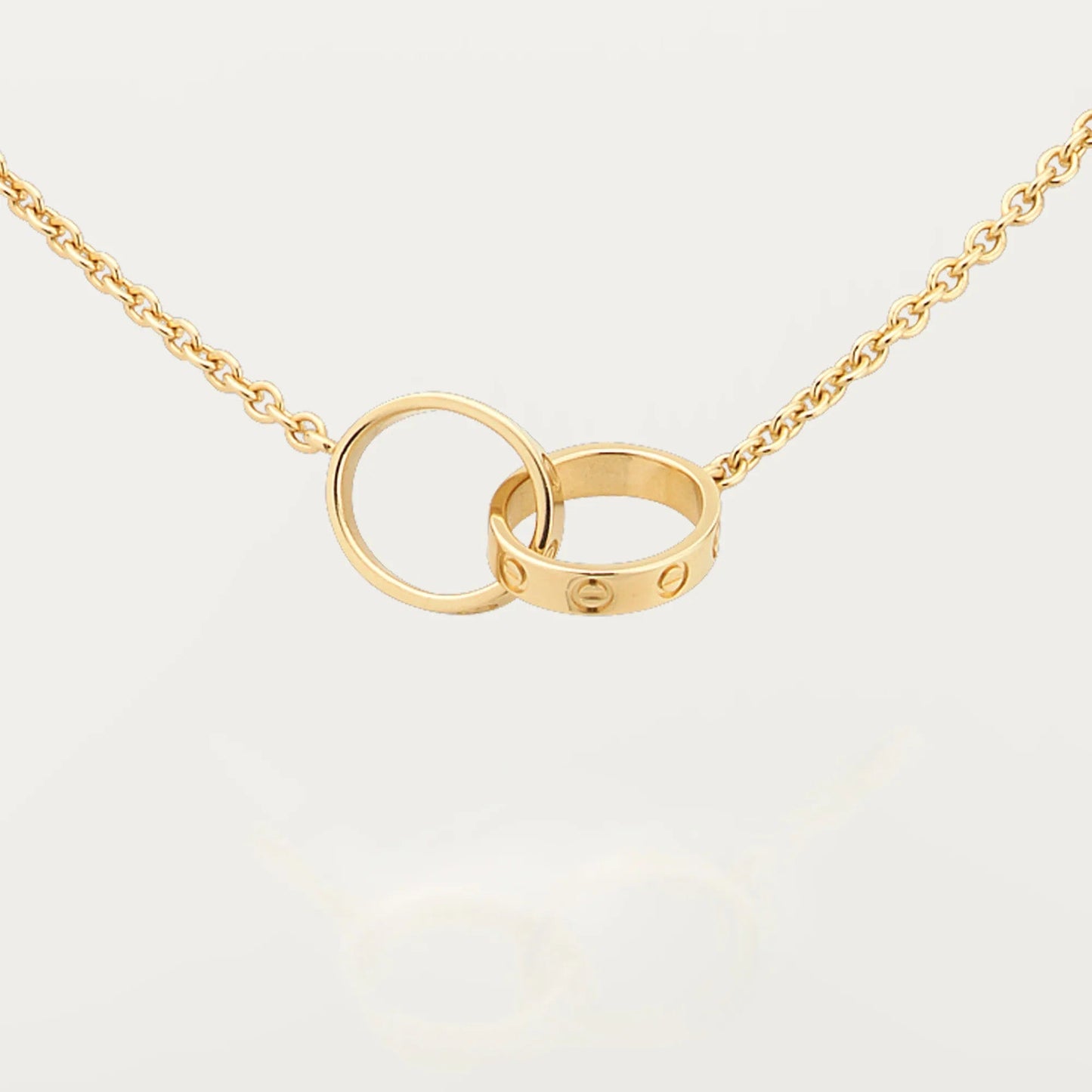 [Love Lucky]LOVE DOUBLE RING NECKLACE