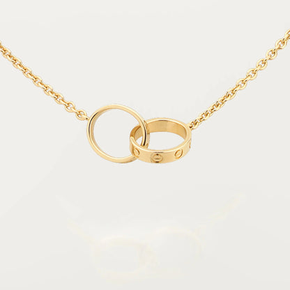 [Love Lucky]LOVE DOUBLE RING NECKLACE