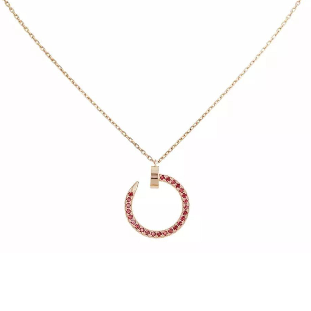 [Love Lucky]JUSTE NECKLACE RED FULL DIAMONDS