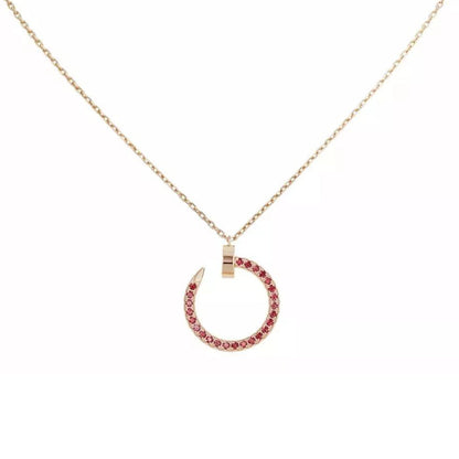 [Love Lucky]JUSTE NECKLACE RED FULL DIAMONDS