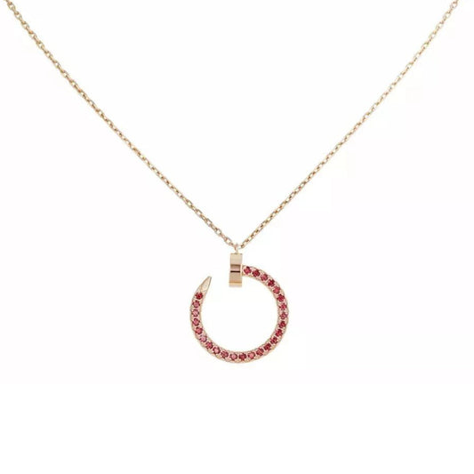 [Love Lucky]JUSTE NECKLACE RED FULL DIAMONDS