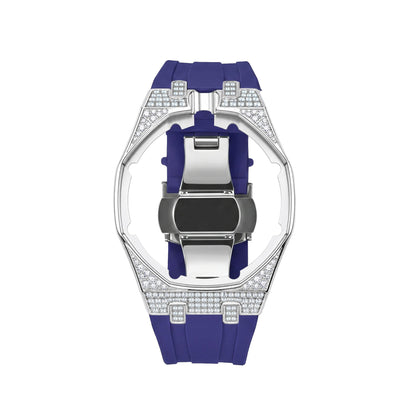 Royal Oak Pop exclusivo con caja de acero, diamantes (moissanita) y correa de silicona