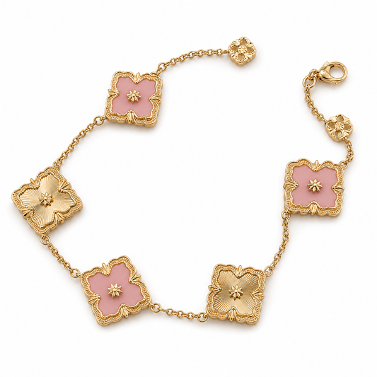 [Love Lucky]OPERA 5 MOTIFS TULLE ENAMEL BRACELET