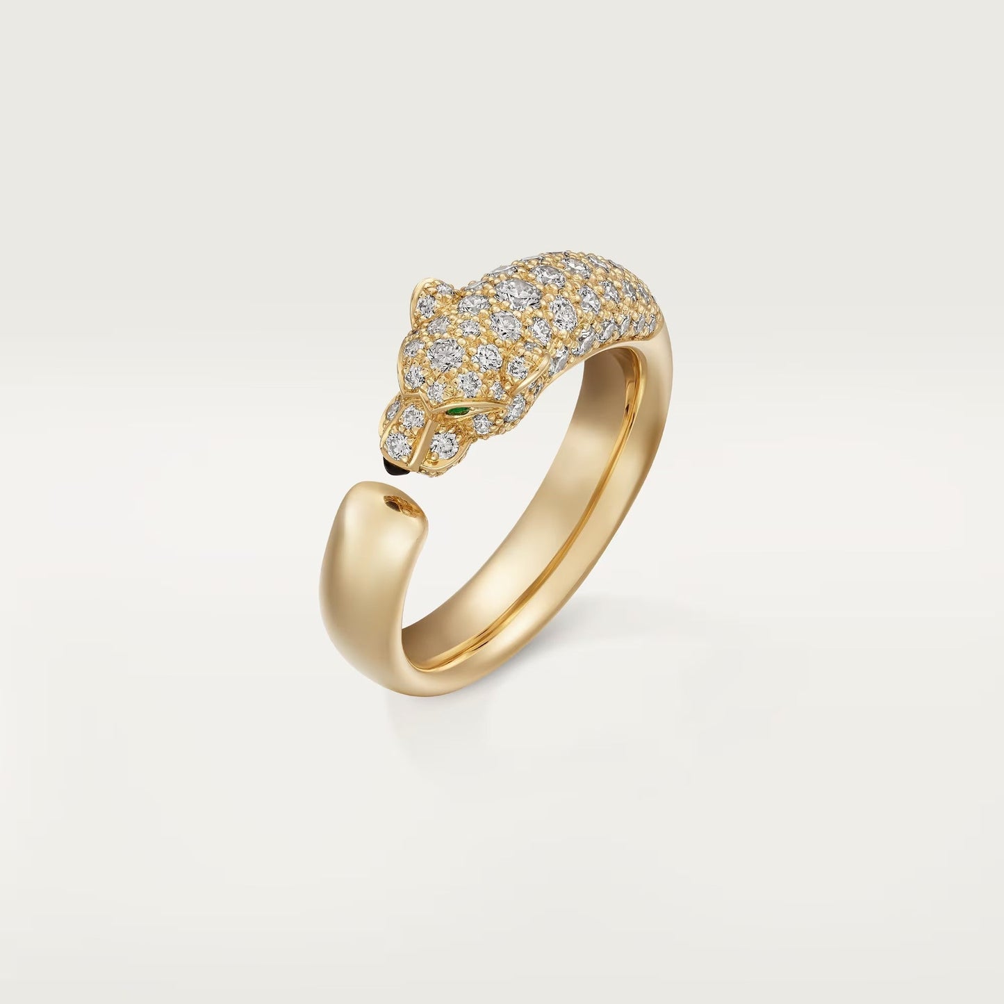 [Love Lucky]PANTHERE HALF DIAMOND SMALL RING