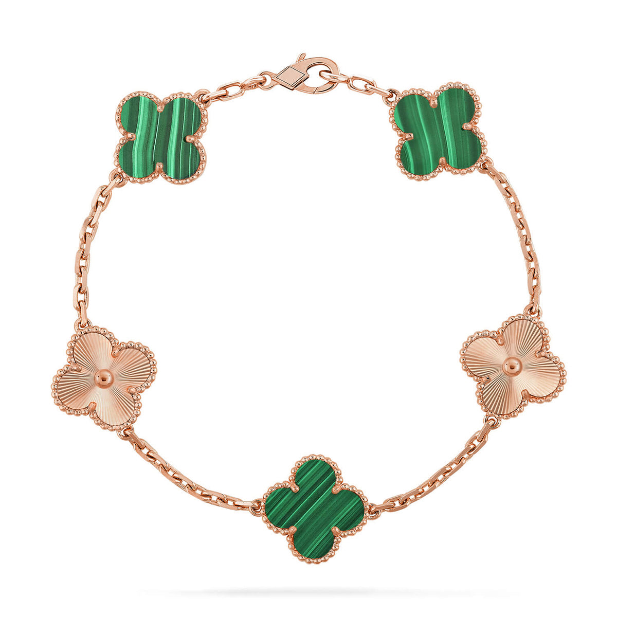 [Love Lucky] CLOVER 5 MOTIF MALACHITE BRACELET COLLECTION