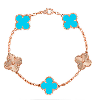 [Love Lucky] CLOVER 5 MOTIF TURQUOISE BRACELET COLLECTION
