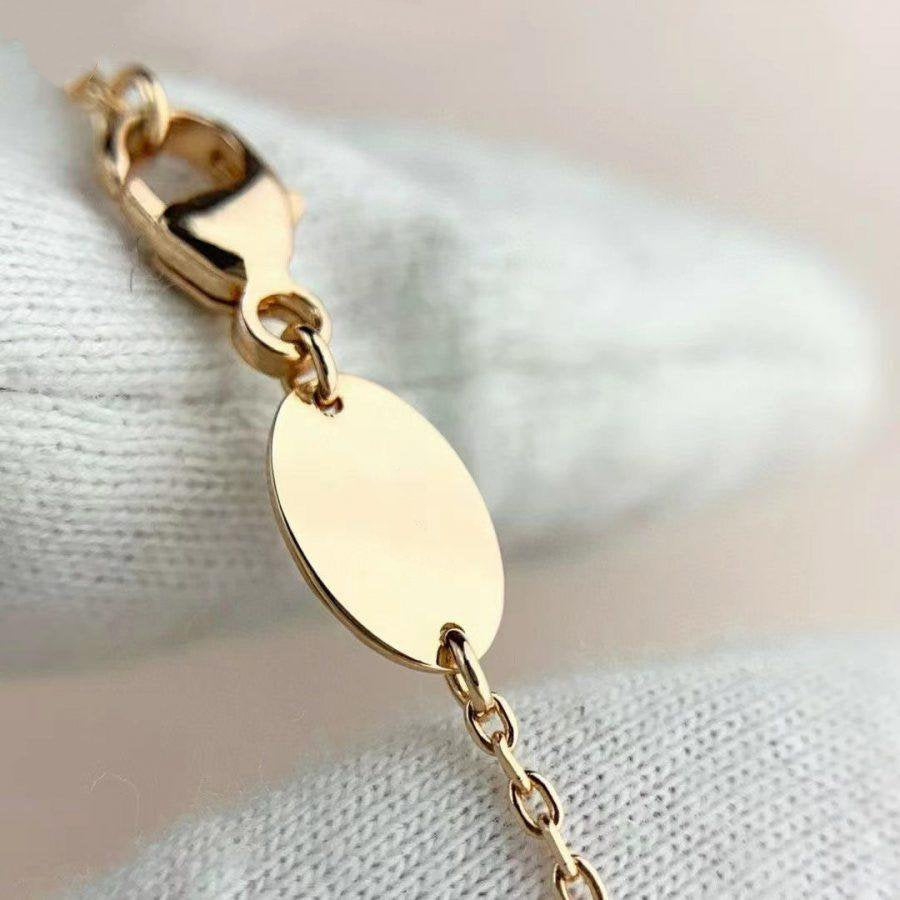 [Love Lucky]JEUX DE BRACELET MALACHIT ROTGOLD DIAMANTEN