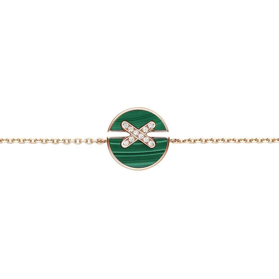 [Love Lucky]JEUX DE BRACELET MALACHIT ROTGOLD DIAMANTEN