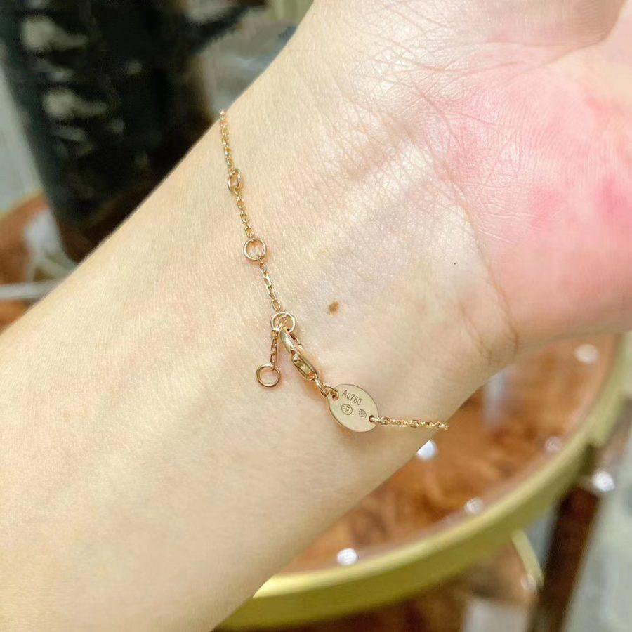 [Love Lucky]JEUX DE BRACELET MOP PINK GOLD DIAMANTEN