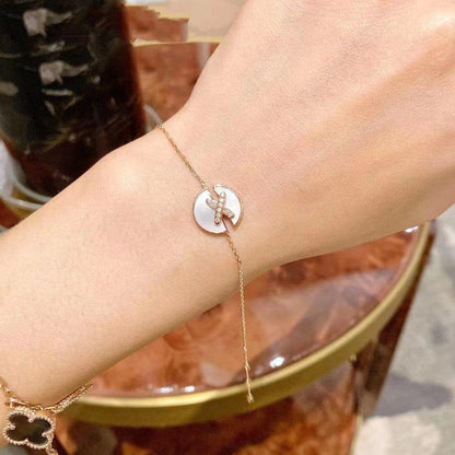 [Love Lucky]JEUX DE BRACELET MOP PINK GOLD DIAMANTEN