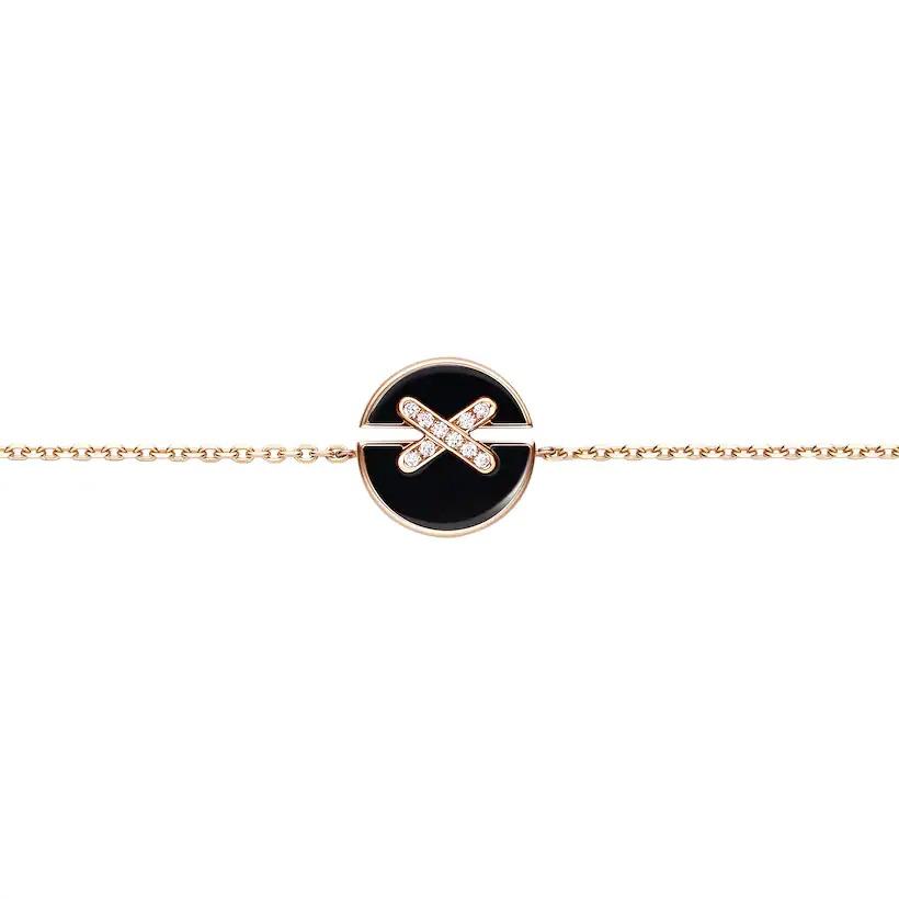 [Love Lucky]JEUX DE ARMBAND ONYX ROSA GOLD DIAMANT