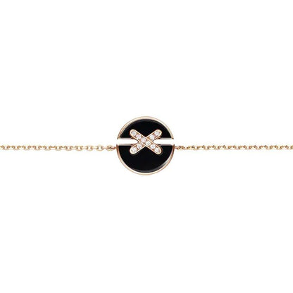 [Love Lucky]JEUX DE ARMBAND ONYX ROSA GOLD DIAMANT