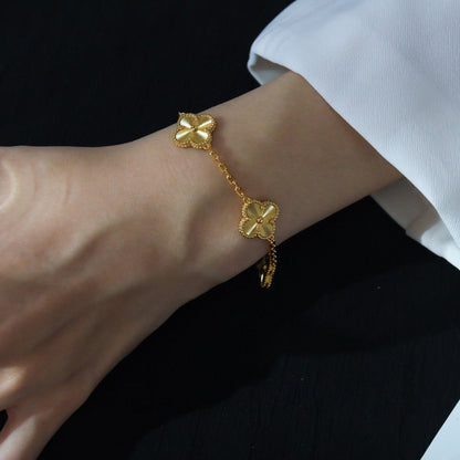 [Love Lucky] CLOVER 5 MOTIF LASER BRACELET COLLECTION