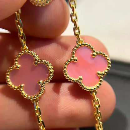[Love Lucky] CLOVER 5 MOTIFS  PINK MOP BRACELET COLLECTION